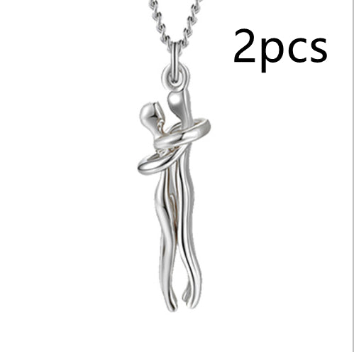 Love Hug Necklace  Unisex Couple Clavicle Chain for Men & Women
