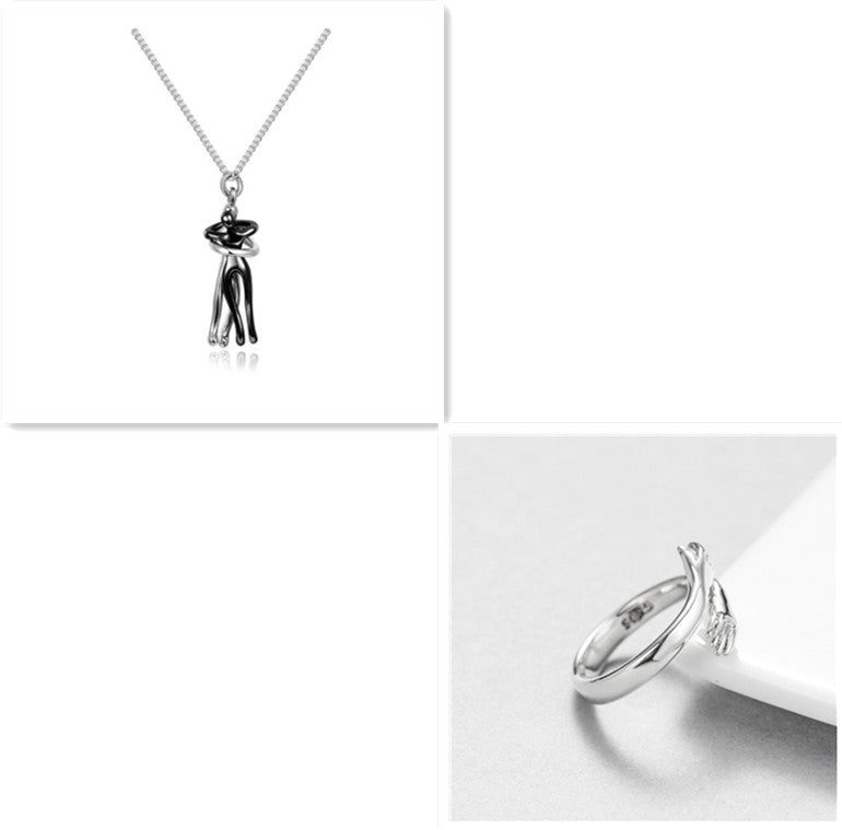 Love Hug Necklace  Unisex Couple Clavicle Chain for Men & Women