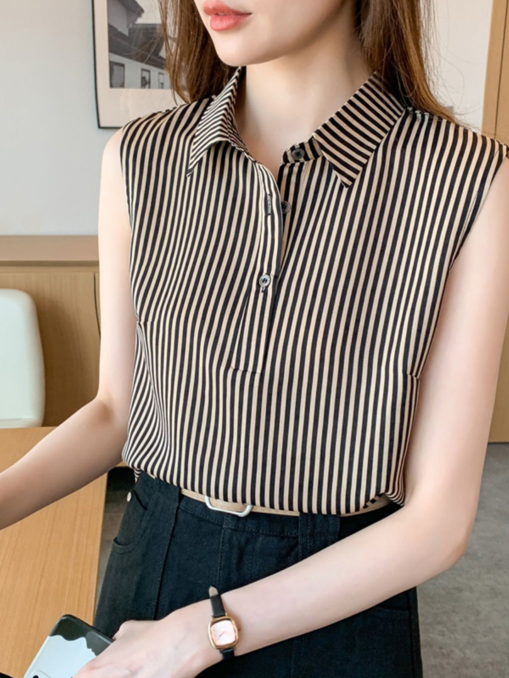 Stylish Western-style Striped Vest For Women This Summer