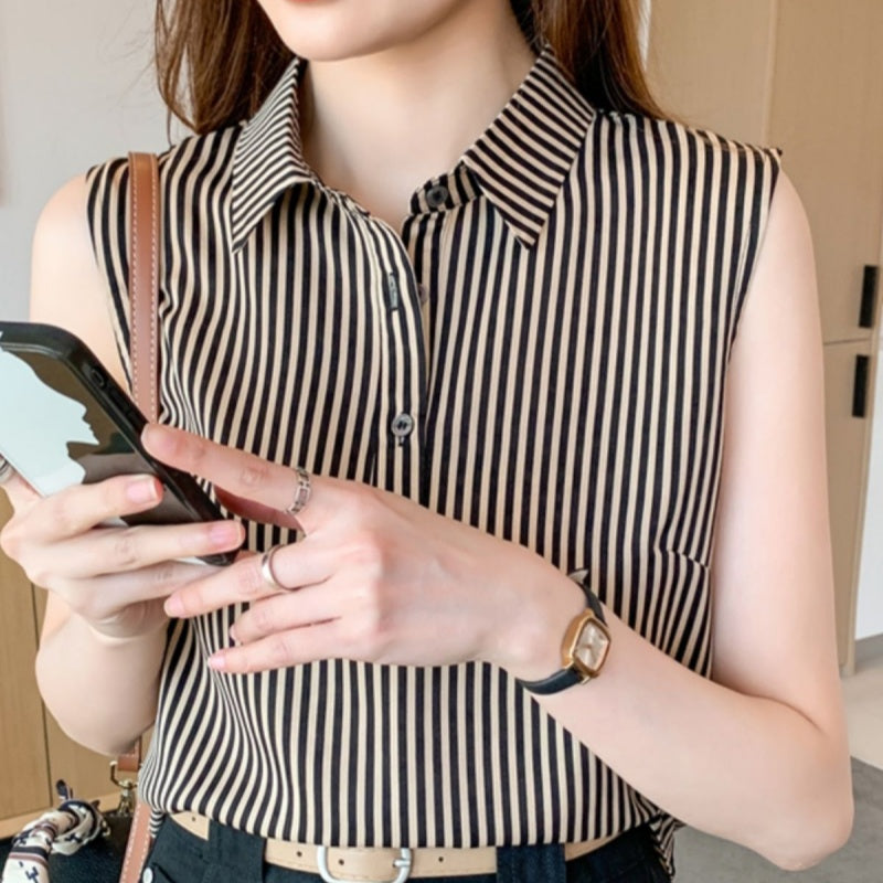 Stylish Western-style Striped Vest For Women This Summer