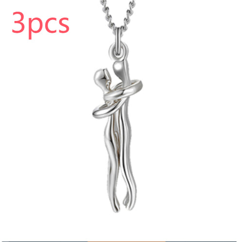 Love Hug Necklace  Unisex Couple Clavicle Chain for Men & Women