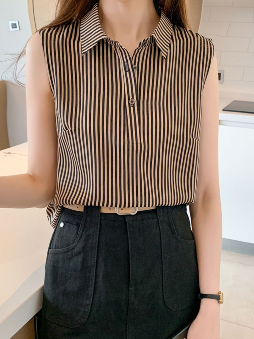 Stylish Western-style Striped Vest For Women This Summer