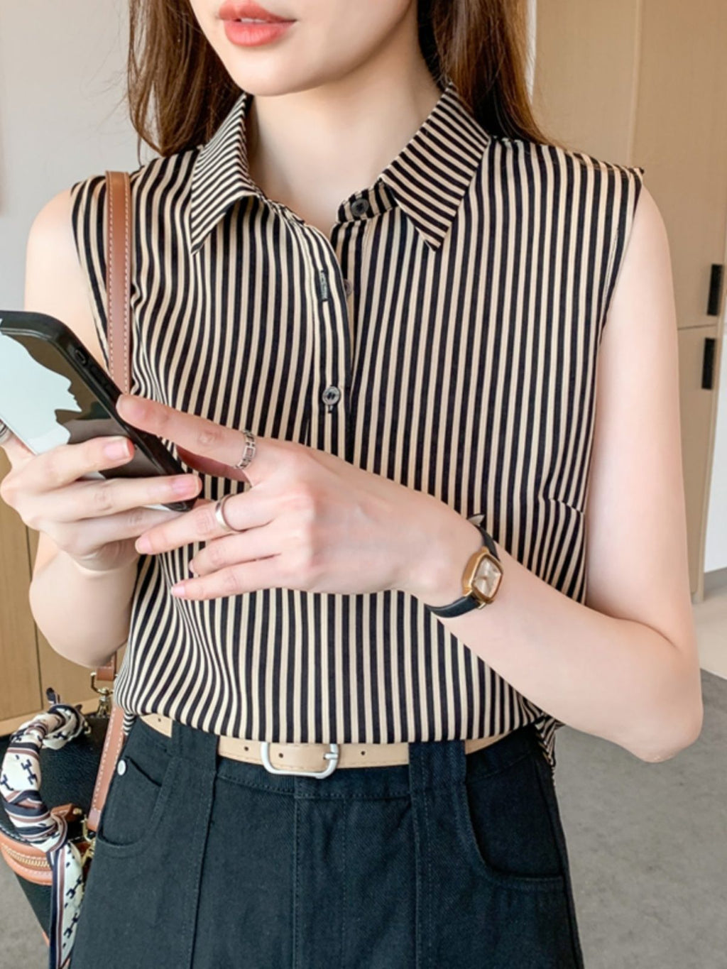 Stylish Western-style Striped Vest For Women This Summer