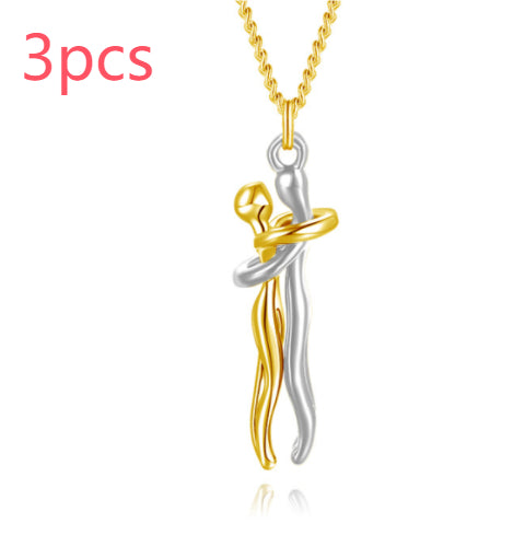 Love Hug Necklace  Unisex Couple Clavicle Chain for Men & Women